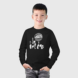 Лонгслив хлопковый детский Arctic Monkeys арктик манкис, цвет: черный — фото 2