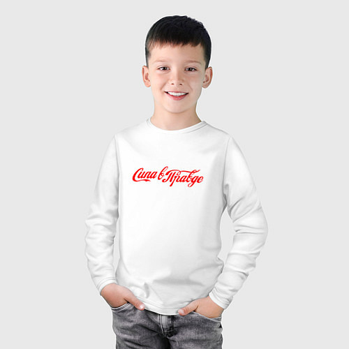 Детский лонгслив Сила в правде Cola style / Белый – фото 3