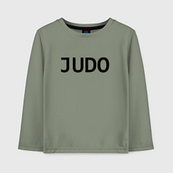 Лонгслив хлопковый детский JUDO ДЗЮДО спина, цвет: авокадо