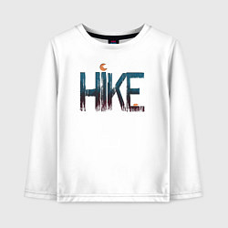 Лонгслив хлопковый детский Hike, цвет: белый