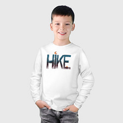 Лонгслив хлопковый детский Hike, цвет: белый — фото 2