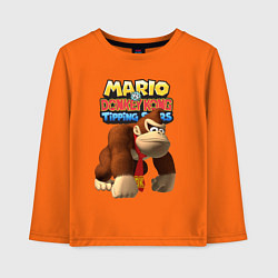 Лонгслив хлопковый детский Mario Donkey Kong Nintendo, цвет: оранжевый