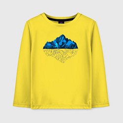Лонгслив хлопковый детский Mountains Run, цвет: желтый