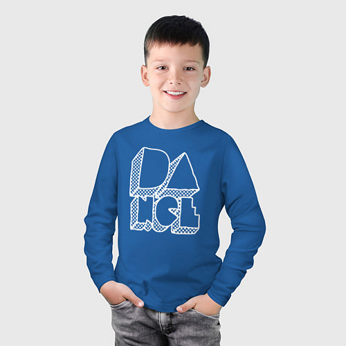 Детский лонгслив DANCE logo / Синий – фото 3