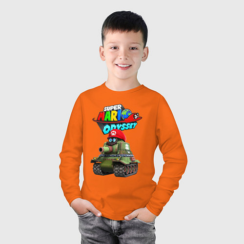 Детский лонгслив Tank Super Mario Odyssey / Оранжевый – фото 3