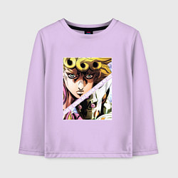 Лонгслив хлопковый детский Джорно Джованна из ДжоДжо, цвет: лаванда