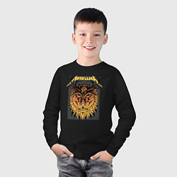 Лонгслив хлопковый детский Metallica Lion, цвет: черный — фото 2