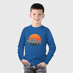 Лонгслив хлопковый детский BMW Sun, цвет: синий — фото 2