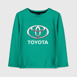 Лонгслив хлопковый детский TOYOTA 3D Logo, цвет: зеленый