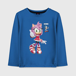 Лонгслив хлопковый детский Sonic Amy Rose Video game, цвет: синий