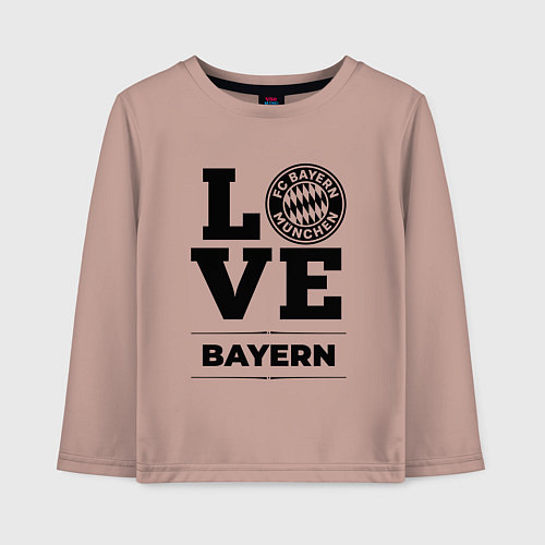 Детский лонгслив Bayern Love Классика / Пыльно-розовый – фото 1