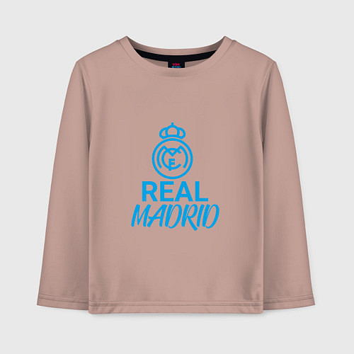 Детский лонгслив Real Madrid Football / Пыльно-розовый – фото 1