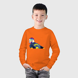 Лонгслив хлопковый детский Карим Бензема, цвет: оранжевый — фото 2
