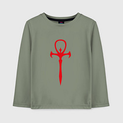 Лонгслив хлопковый детский Vampire The Masquerade Emblem, цвет: авокадо