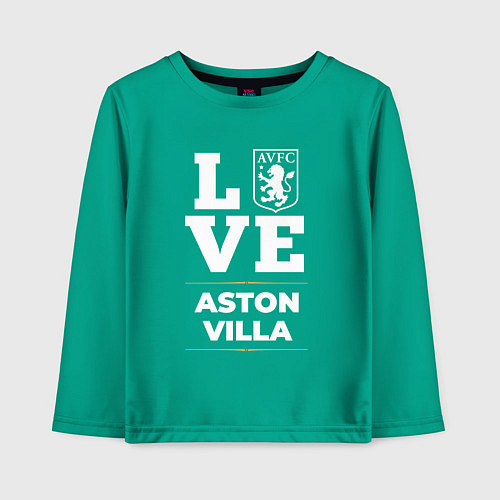 Детский лонгслив Aston Villa Love Classic / Зеленый – фото 1