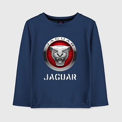 Лонгслив хлопковый детский JAGUAR Jaguar, цвет: тёмно-синий