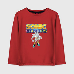 Лонгслив хлопковый детский Silver Hedgehog Sonic Video Game, цвет: красный