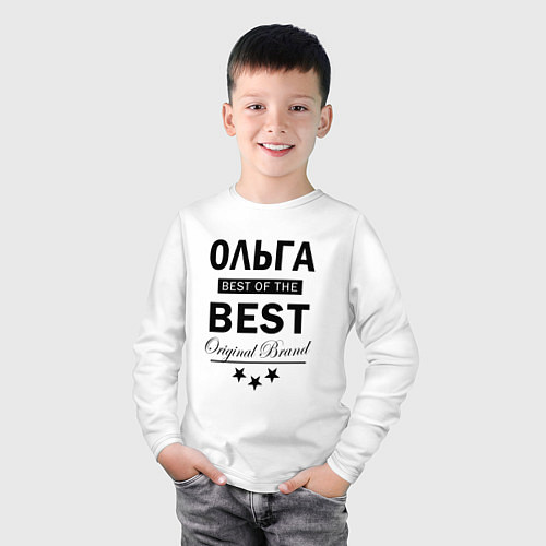 Детский лонгслив ОЛЬГАЯ BEST OF THE BEST / Белый – фото 3