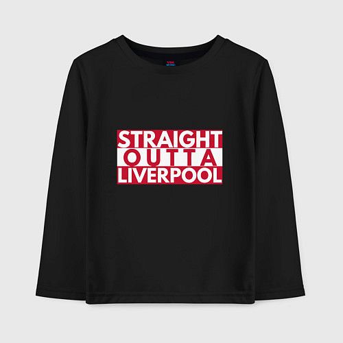 Детский лонгслив Straight Outta Liverpool / Черный – фото 1