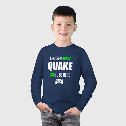 Детский лонгслив Quake I Paused / Тёмно-синий – фото 3