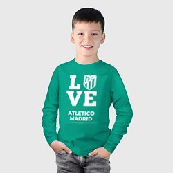 Лонгслив хлопковый детский Atletico Madrid Love Classic, цвет: зеленый — фото 2