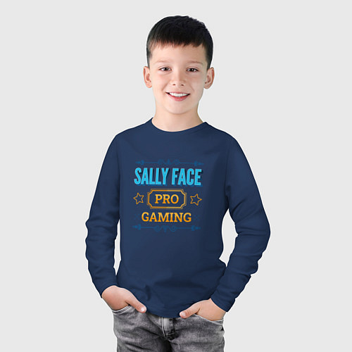 Детский лонгслив Sally Face PRO Gaming / Тёмно-синий – фото 3