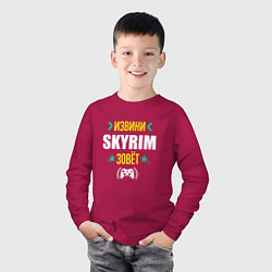 Лонгслив хлопковый детский Извини Skyrim Зовет, цвет: маджента — фото 2