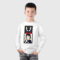 Лонгслив хлопковый детский Kiki Service, цвет: белый — фото 2