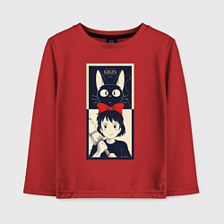 Лонгслив хлопковый детский Kiki Service, цвет: красный