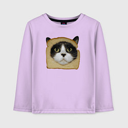 Лонгслив хлопковый детский Котохлебинг, цвет: лаванда