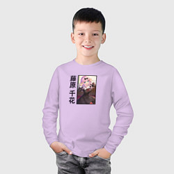 Лонгслив хлопковый детский Милая Кагуя, цвет: лаванда — фото 2