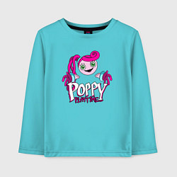 Лонгслив хлопковый детский Poppy Playtime Мама Длинные Ноги, цвет: бирюзовый