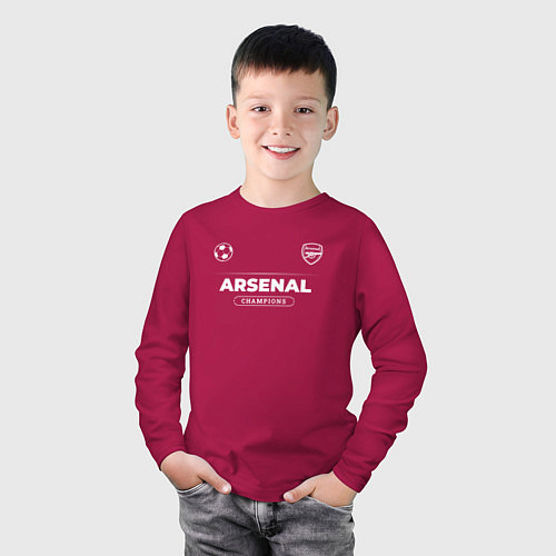 Детский лонгслив Arsenal Форма Чемпионов / Маджента – фото 3