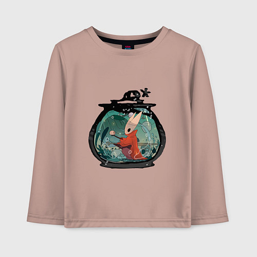 Детский лонгслив Хорнет и ткачи / Пыльно-розовый – фото 1