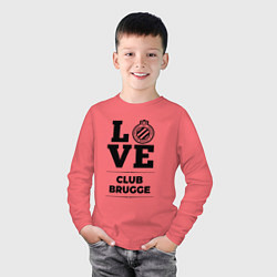 Лонгслив хлопковый детский Club Brugge Love Классика, цвет: коралловый — фото 2