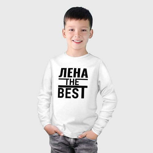 Детский лонгслив ЛЕНА THE BEST / Белый – фото 3