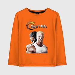 Лонгслив хлопковый детский NES Contra, цвет: оранжевый