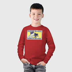 Лонгслив хлопковый детский Ivens & Co Fotoartikelen Винтажная реклама фотосал, цвет: красный — фото 2