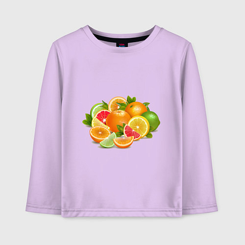 Детский лонгслив CITRUS FRUITS / Лаванда – фото 1