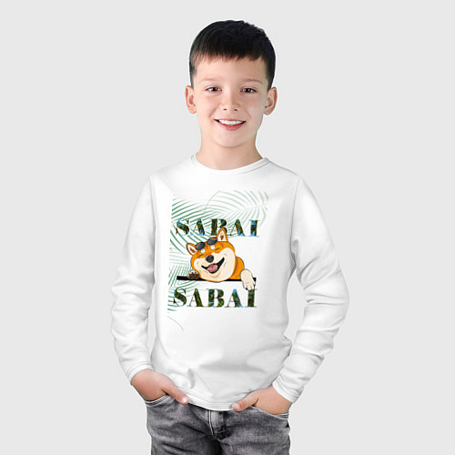 Детский лонгслив Sabai shiba / Белый – фото 3