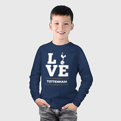 Лонгслив хлопковый детский Tottenham Love Classic, цвет: тёмно-синий — фото 2