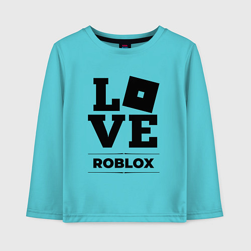 Детский лонгслив Roblox Love Classic / Бирюзовый – фото 1