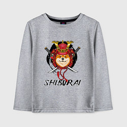 Лонгслив хлопковый детский Shiburai, цвет: меланж