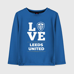Лонгслив хлопковый детский Leeds United Love Classic, цвет: синий