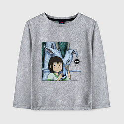 Лонгслив хлопковый детский Haku & Sen, цвет: меланж