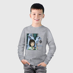 Лонгслив хлопковый детский Haku & Sen, цвет: меланж — фото 2