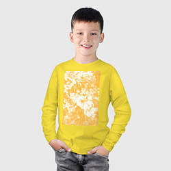Лонгслив хлопковый детский Lente Нарциссы, цвет: желтый — фото 2