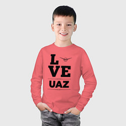 Лонгслив хлопковый детский UAZ Love Classic, цвет: коралловый — фото 2