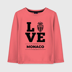 Лонгслив хлопковый детский Monaco Love Классика, цвет: коралловый