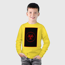 Лонгслив хлопковый детский Вирусная угроза, цвет: желтый — фото 2